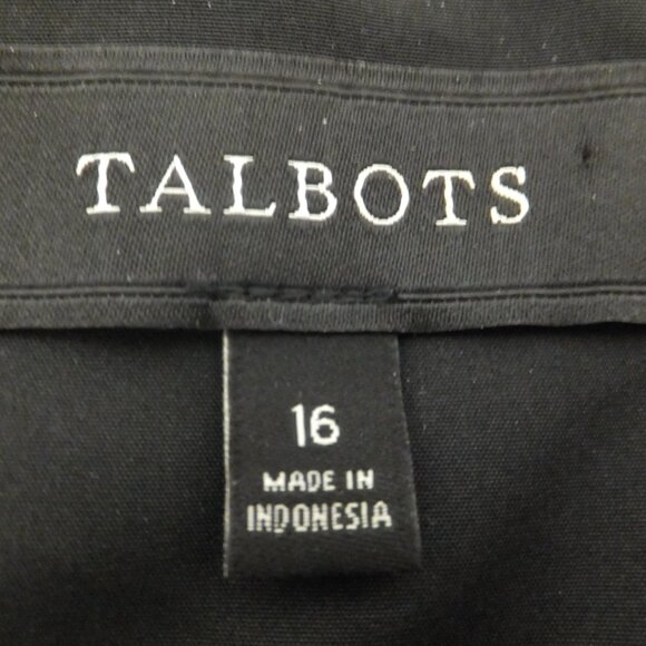 Talbots Skirt Womens 16 Pink Black Plaid Wool Blend Faux Leather Trim Lined Zip - Picture 4 of 6